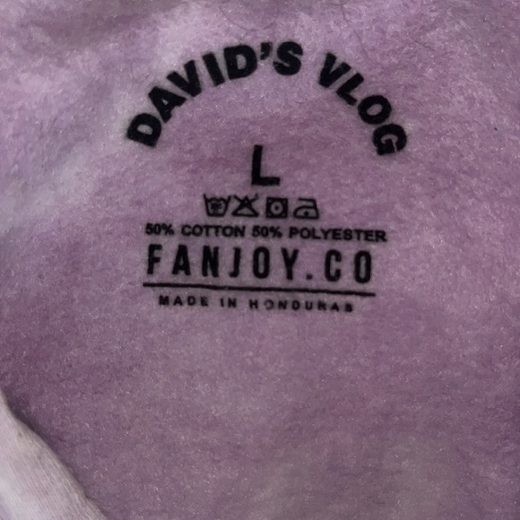 Purple tie dye hoodie size L David Dobrik brand - Picture 5 of 5